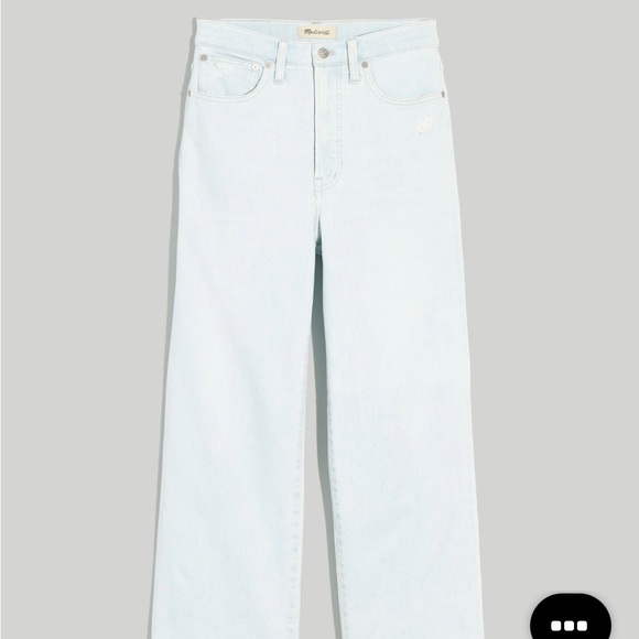 Madewell Perfect Vintage Wide Leg Crop Boswell Wash - Light Blue Women's Jeans - Picture 1 of 10